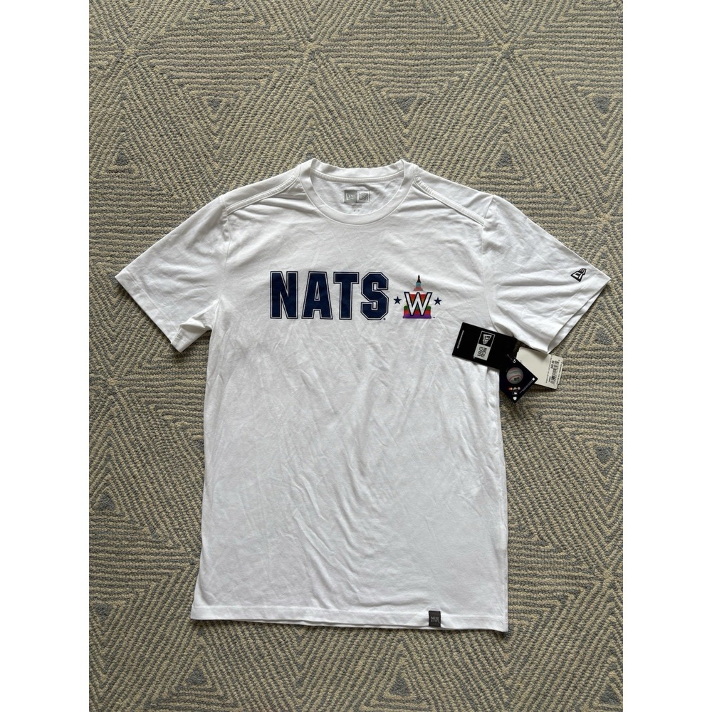Washington Nationals New Era Pride Shirt - White - Small- NWT
